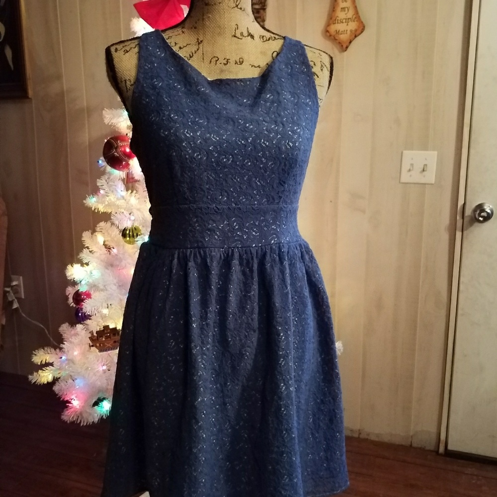 Beautiful blue eyelet dress